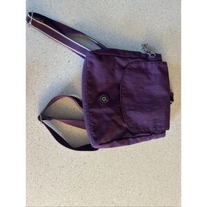 Kipling purple backpack purse